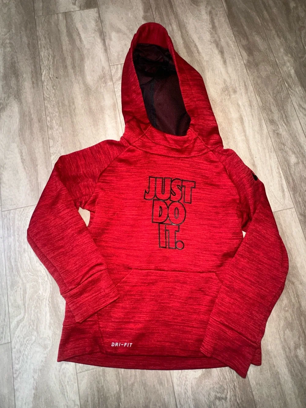 Nike Red Kids' 'Just Do It.' Pullover Hoodie